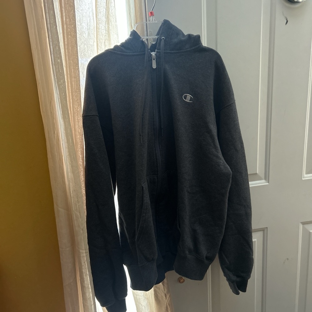 Champion Eco Charcoal Zip-Up Hoodie